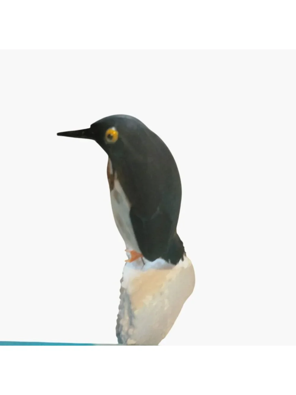 Penguin Figurine Feathered Craft Pick Floral Arrangement Diorama 3 inch